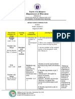 6.) Weekly Home Learning Plan