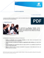 Las Áreas Funcionales de La Empresa: 1. Capital Humano