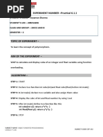 C++ Lab Worksheet 6.1