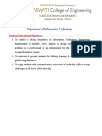 Department of Information Technology: Program Educational Objectives