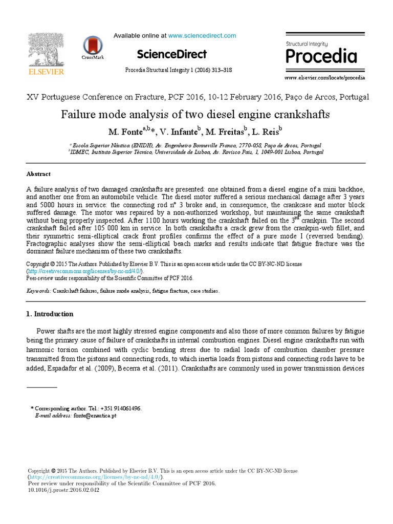 Crankshaft Failure PDF Fatigue (Material) Fracture