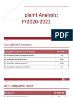 Complaints Data FY 2020 21