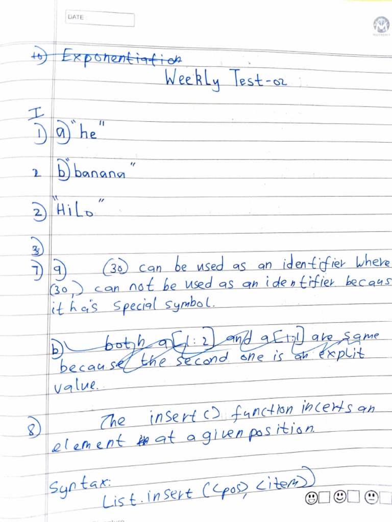 Computer Weekly Test 2 | PDF