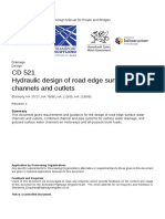 Hydraulic design of road edge surface water channels