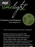 Facebook and Myspace: Class Assignment 1