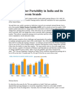 Mobile Number Portability in India and Its Effects On Telecom Brands