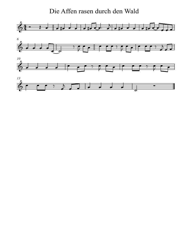 DIe Affen Rasen Durch Den Wald