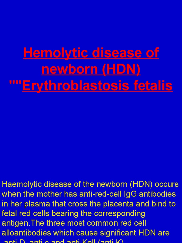 l5 Hemolytic Disease of Newborn HDN | PDF | Serology | Anatomy