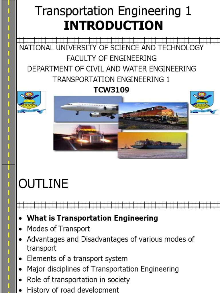 Introduction to transportation engineering pdf road transport