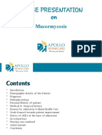 Case Presentaton on Mucormycosis