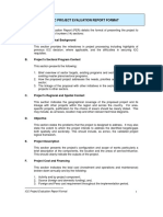 The Icc Project Evaluation Report Format: A. Project's Historical Background