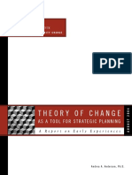 Theory of Change Tool For Strategic Planning Report On Early Experiences