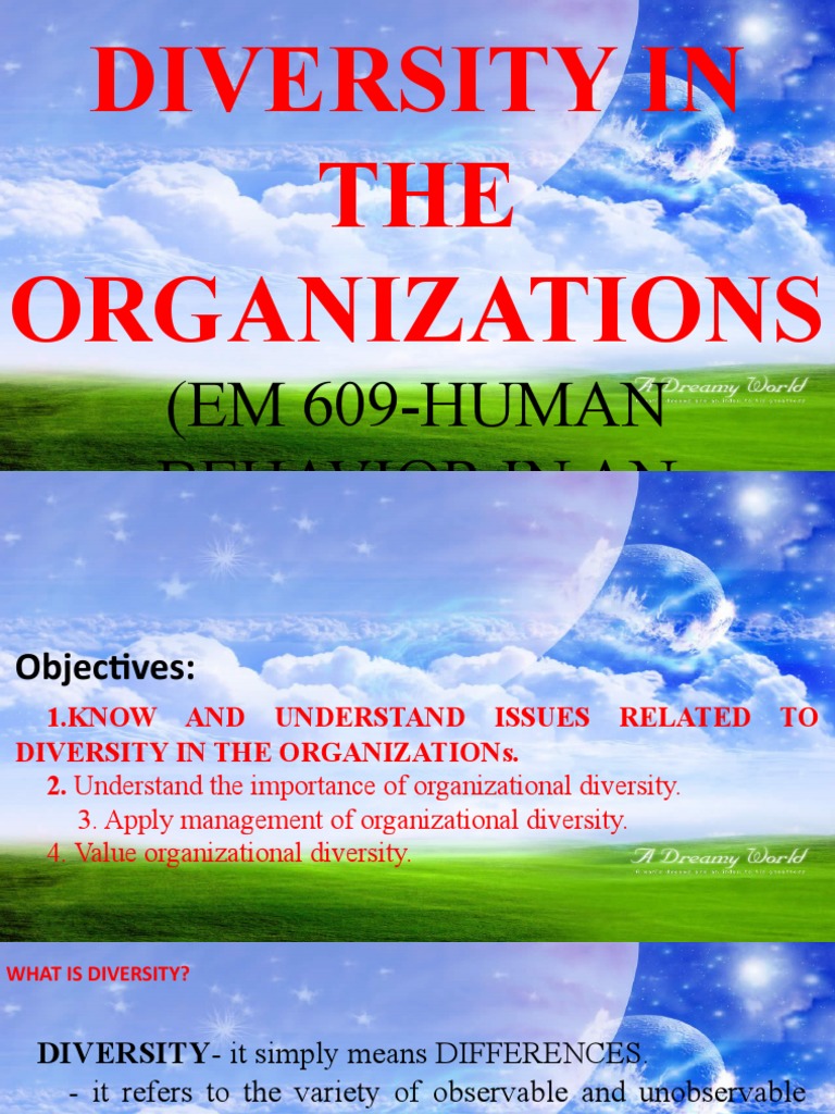 Understanding Organizational Diversity | PDF | Diversity (Business ...