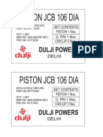 Piston JCB 106 Dia: Dulji Powers