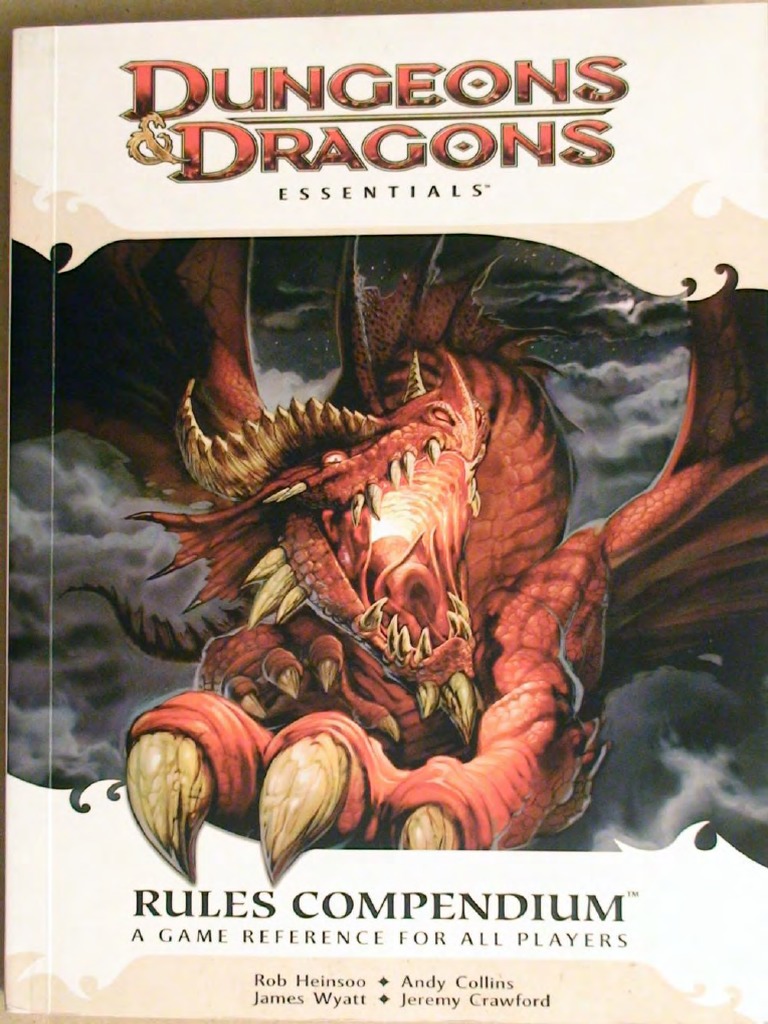 Rules Compendium An Essential Dungeons & Dragons Compendium (4th