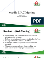 Manila LIAC Meeting Community Assembly Preparations