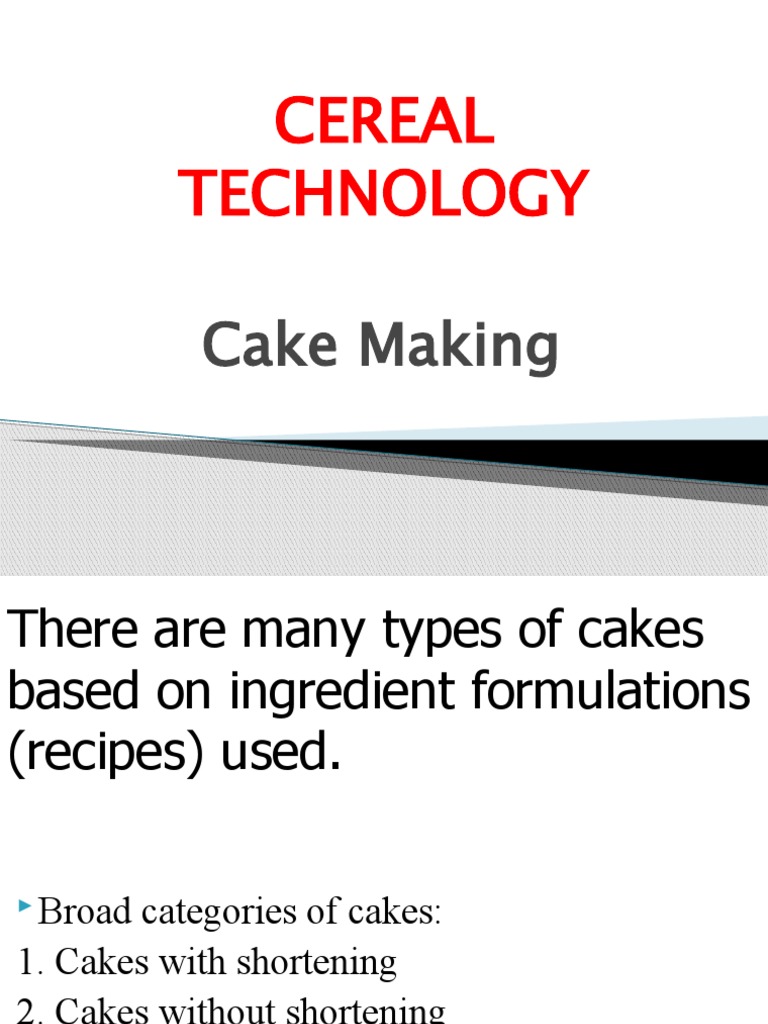 Cereal Tech From Cakes | PDF | Cakes | Pasta
