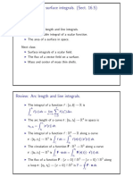 Surface Area and Surface Integrals. (Sect. 16.5) : Z F (X) DX Lim X F (X) X