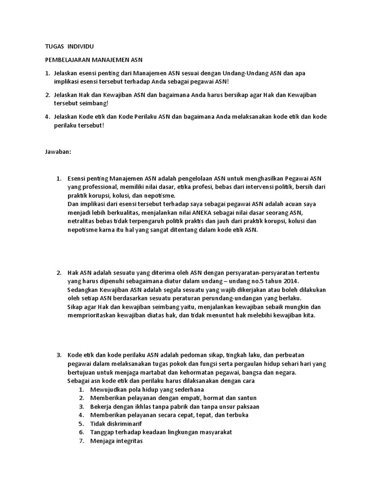 Manajemen Asn Pdf
