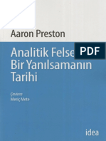 Aaron Preston - Analitik Felsefe Bir Yanılsamanın Tarihi İdea Yayınları