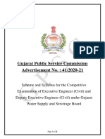 Gujarat Public Service Commission Advertisement No.: 41/2020-21