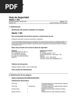 Formato Hoja de Seguridad | PDF | Toxicidad | Hidrógeno