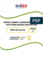 Whole Brain Learning System Outcome-Based Education: Pre-Calculus 11