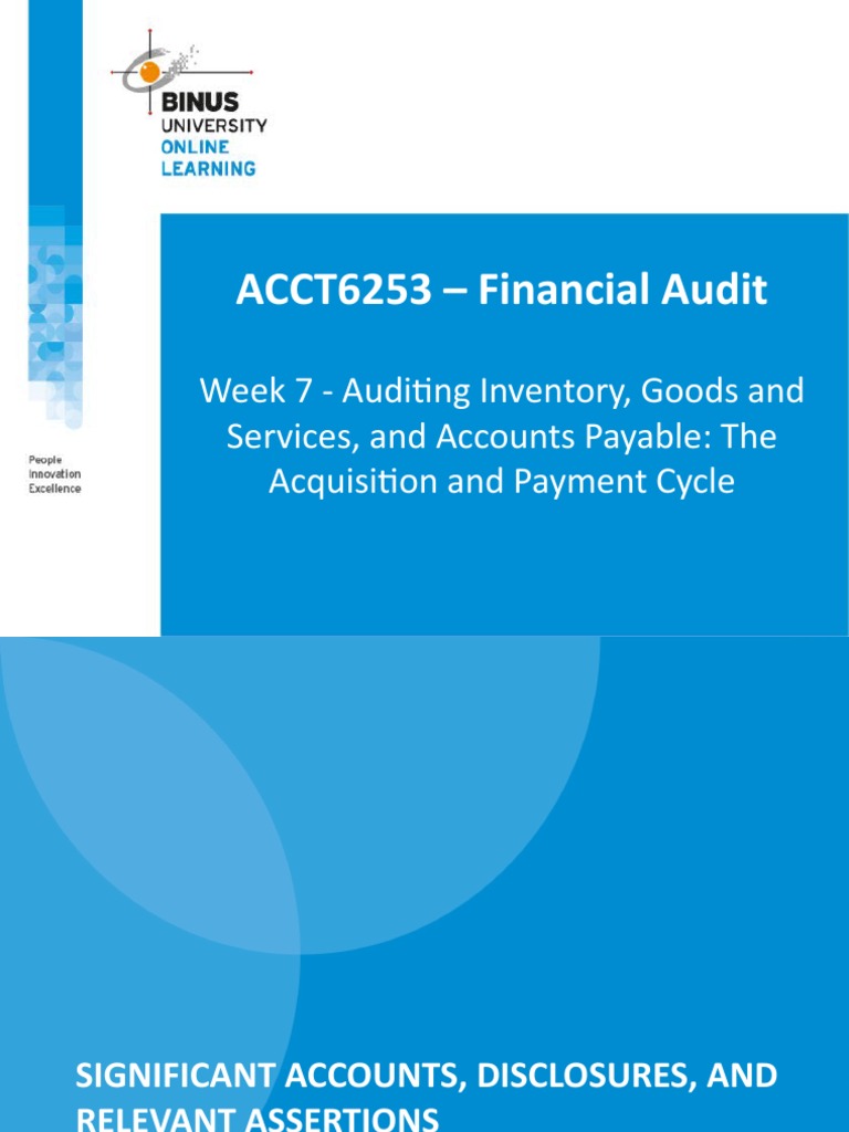 Auditing Inventory and Accounts Payable | PDF | Accounts Payable ...