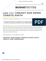 One Pot Creamy Sun Dried Tomato Pasta - Budget Bytes