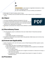 Summary Suits: (A) Nature and Scope