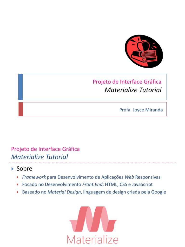 Tutorial do Framework Materialize | PDF | Gestão de Tecnologia da ...