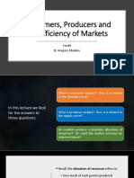 Efficiency in Market (Producers and Consumers Surplus in Market)