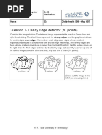 Question 1-Canny Edge Detector (10 Points) : Fundamentals of Computer Vision - Midterm Exam Dr. B. Nasihatkon