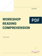 Workshop Reading Comprehension