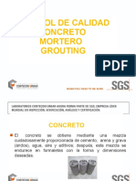 Control de Calidad Concreto-Mortero-Grouting