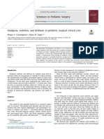 Analgesia, Sedation, and Delirium in Pediatric Surgical Critical Care-2019