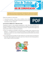 Clases de Medios de Comunicación para Tercer Grado de Primaria