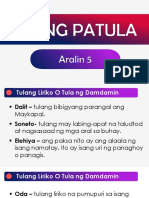 Aralin 5 Uri NG Patula