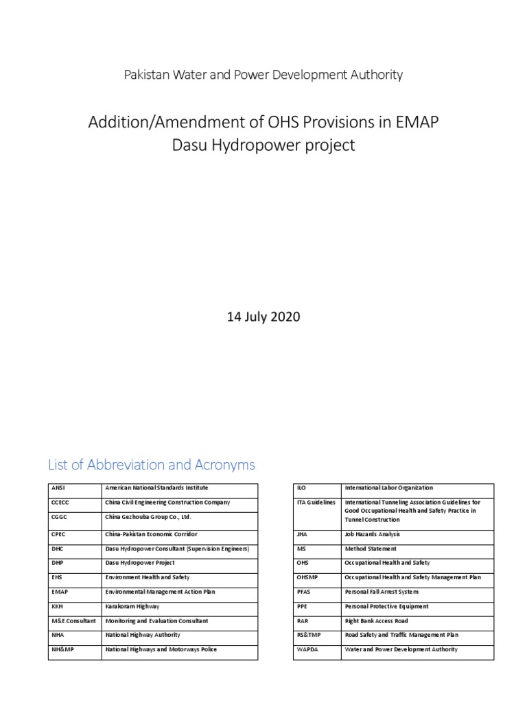 Addition/Amendment of OHS Provisions in EMAP PDF Personal