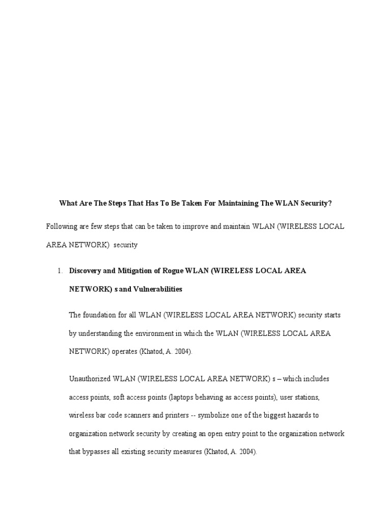 Securing Wireless Networks Assignment PDF Wireless Lan Wireless