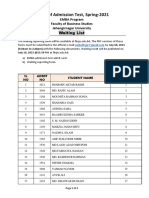 Waiting List Spring 2021 Fbs Ju