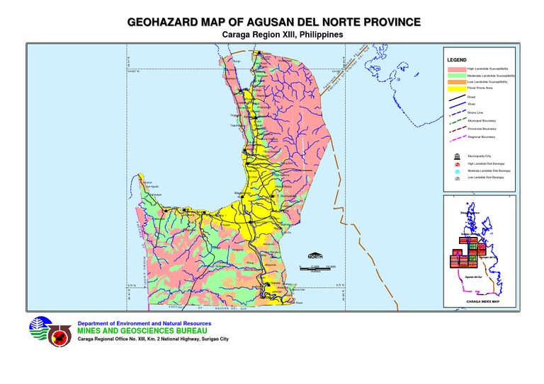 Geohazard Map of Agusan del Norte | PDF | Physical Geography | Natural ...