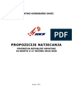 Propozicije Natjecanja PH Za Kadete U17 Za Sezonu 2019 20