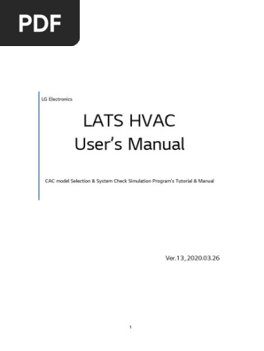 Lats Hvac User's Manual: LG Electronics | PDF | Microsoft Excel | Menu  (Computing)