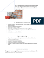 Objective of Plastering: 21.1 Requirements of Good Plaster