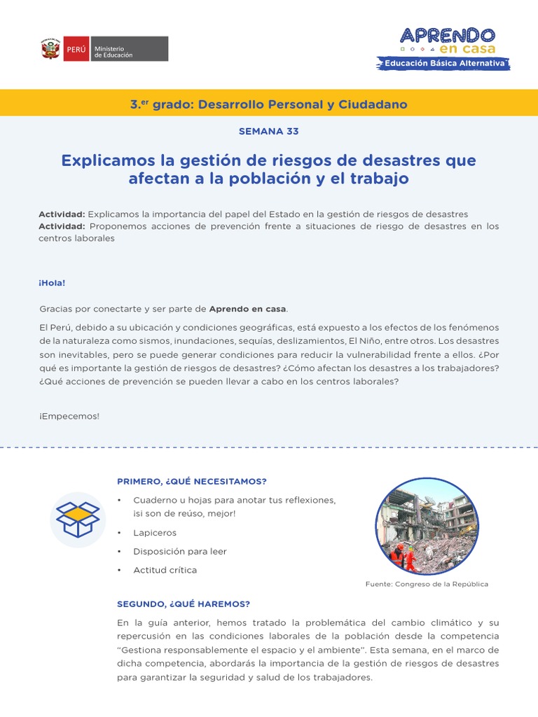 Gestión de Riesgos de Desastres en Perú | PDF | Defensa Civil | Riesgo