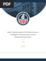 FBI National Instant Criminal Background Check System Audit