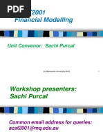 ACST2001: Financial Modelling