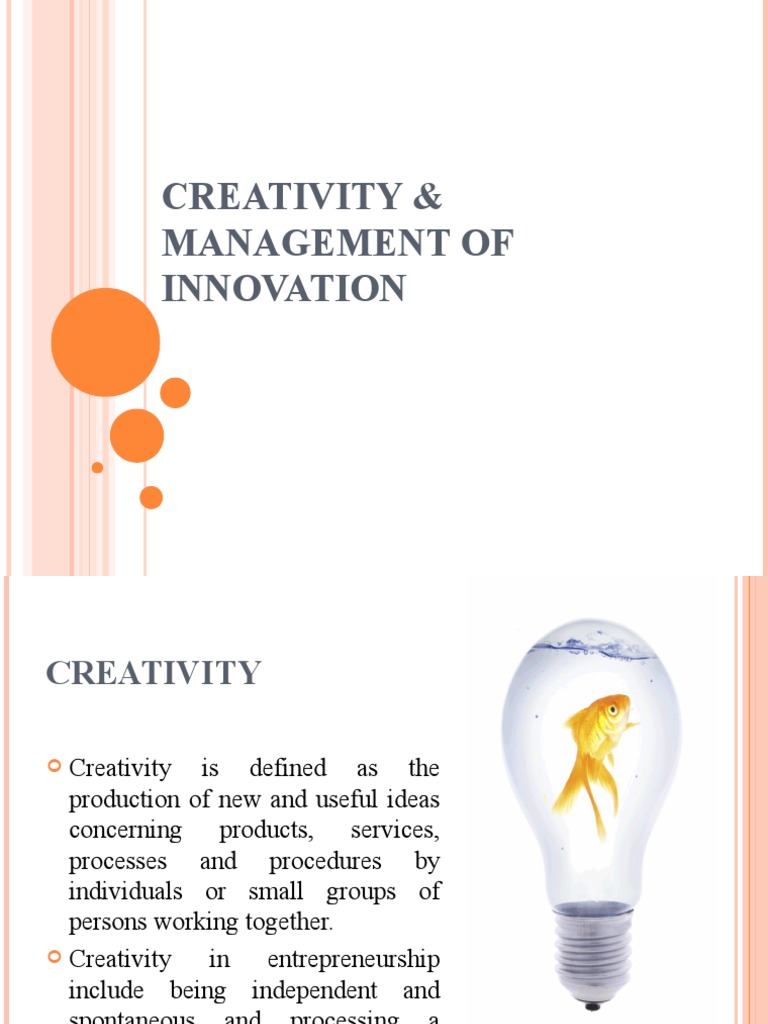 Creativity and Innovation Management | PDF | Intelligence | Creativity
