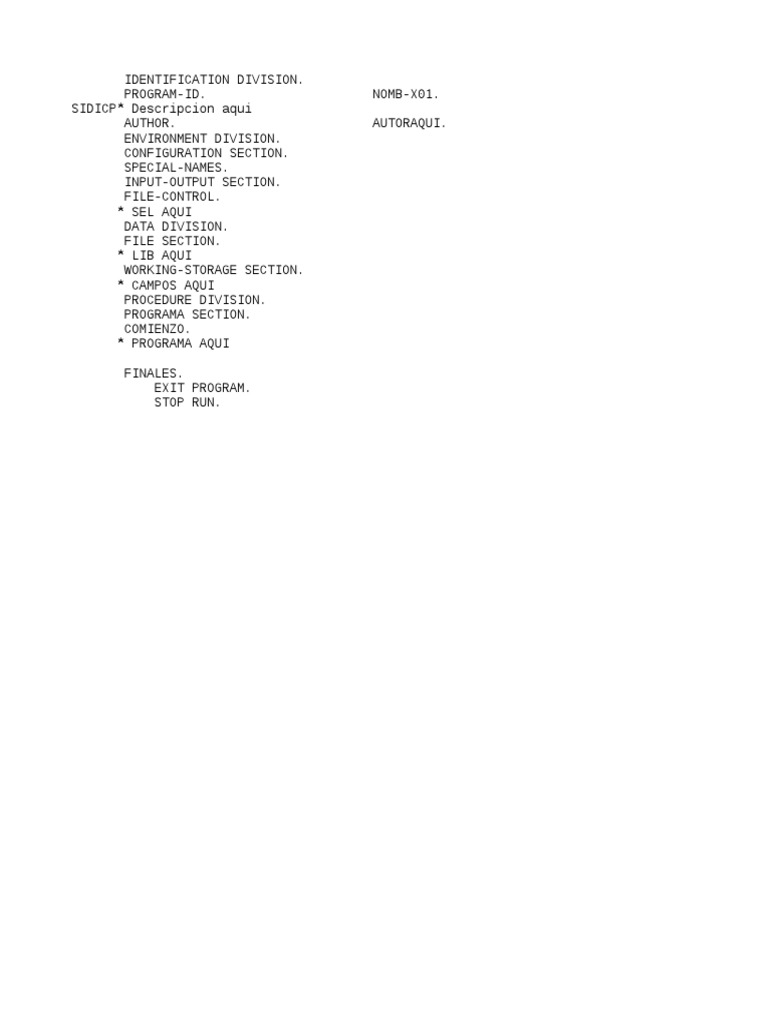 COBOL Program Structure Overview | PDF